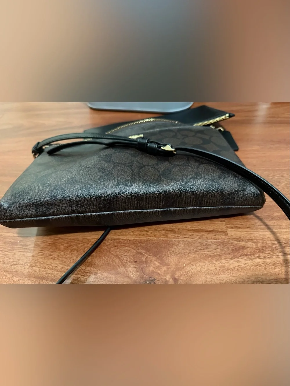 Vintage Coach East/West Crossbody Bag with Pop-Up Pouch